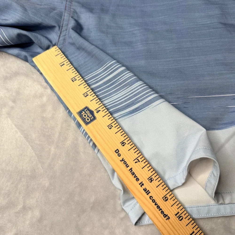 Travis Mathew Mens 38 Board Shorts Blue Purple Colorblock Swim Trunks 1MQ519